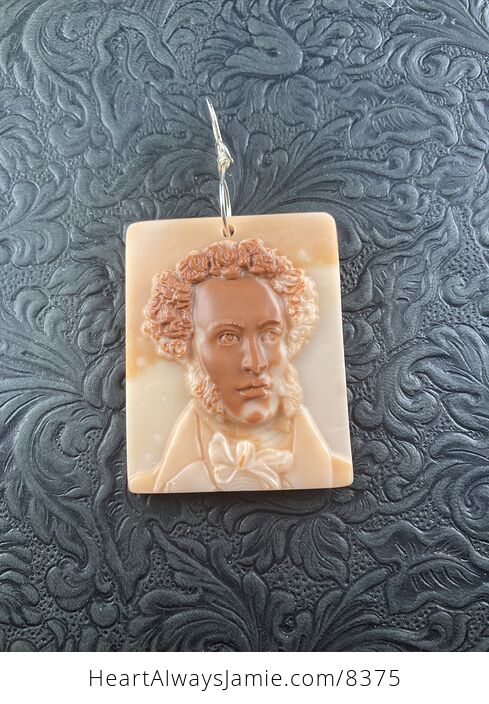 Chopin Music Composer Jasper Pendant Stone Jewelry Mini Art Ornament - #x8lBOpn75QE-2