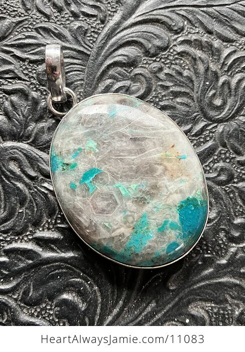 Chrysocolla Stone Crystal Jewelry Pendant - #mZx5CKC81xg-1