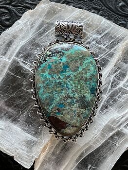 Chrysocolla Stone Crystal Pendant Jewelry #CEyGxpvERnE