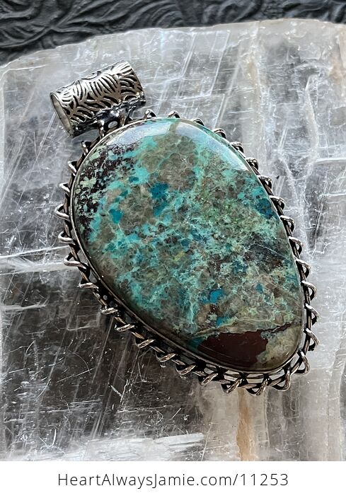 Chrysocolla Stone Crystal Pendant Jewelry - #CEyGxpvERnE-5