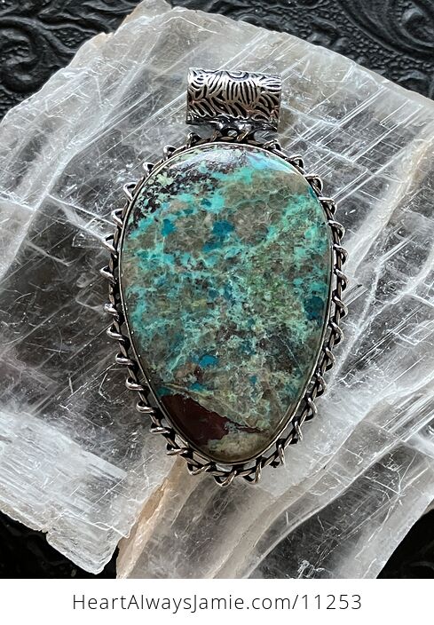 Chrysocolla Stone Crystal Pendant Jewelry - #CEyGxpvERnE-1