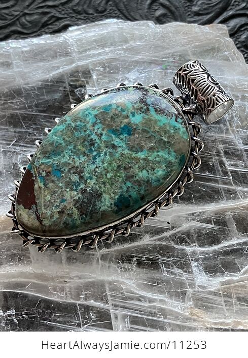 Chrysocolla Stone Crystal Pendant Jewelry - #CEyGxpvERnE-6