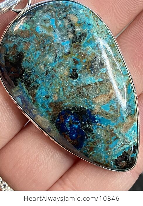 Chrysocolla Stone Crystal Pendant Jewelry - #EkU5qFJ0tHo-4