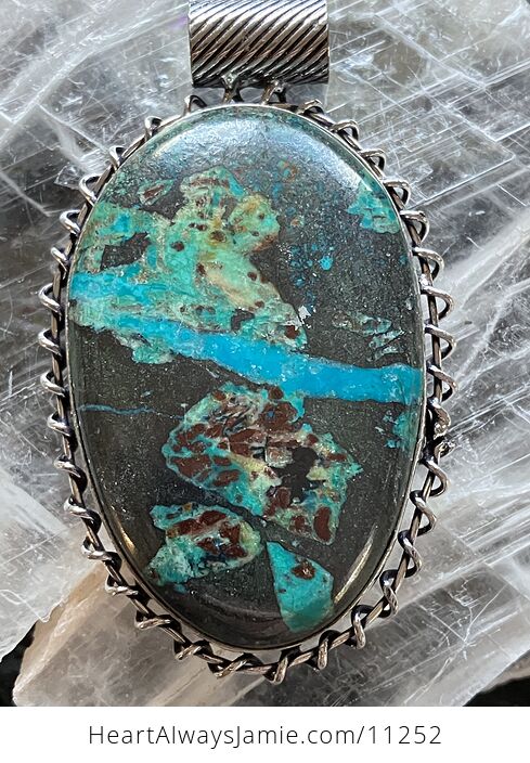 Chrysocolla Stone Crystal Pendant Jewelry - #VxJedK7umqY-4