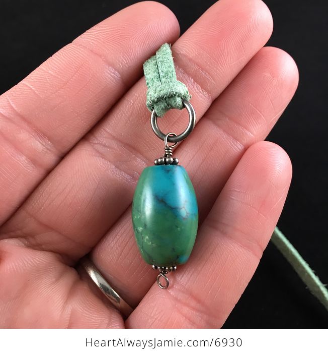 Chrysocolla Stone Jewelry Pendant Necklace - #mara58V0wH4-1
