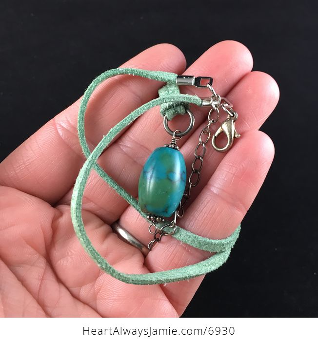 Chrysocolla Stone Jewelry Pendant Necklace - #mara58V0wH4-2