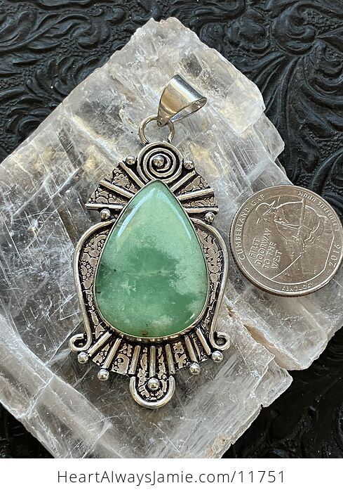 Chrysoprase Stone Jewelry Crystal Pendant - #Iqu2fxZ5DBE-3