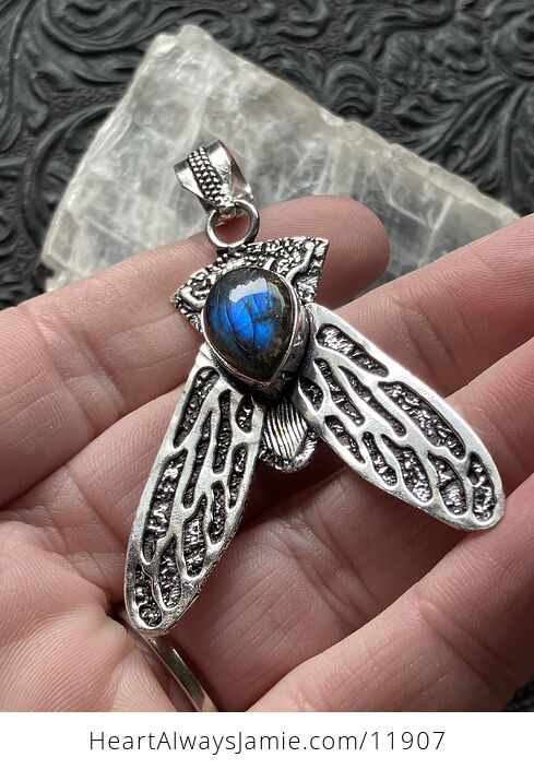 Cicada Labradorite Gemstone Crystal Jewelry Pendant - #rfNZICQ9NZk-5