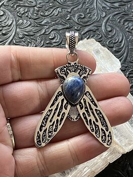 Cicada Lapis Lazuli Gemstone Crystal Jewelry Pendant #JGTktstztzg