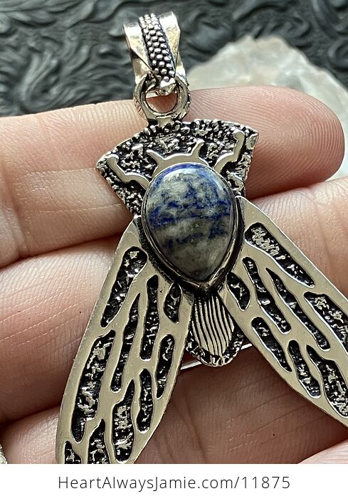 Cicada Lapis Lazuli Gemstone Crystal Jewelry Pendant - #D5VQlDbsr3s-5