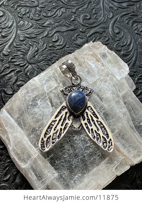 Cicada Lapis Lazuli Gemstone Crystal Jewelry Pendant - #D5VQlDbsr3s-6