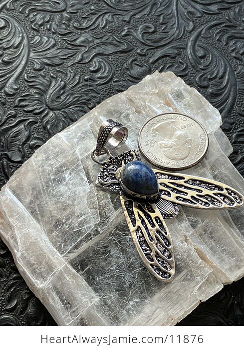 Cicada Lapis Lazuli Gemstone Crystal Jewelry Pendant - #JGTktstztzg-3