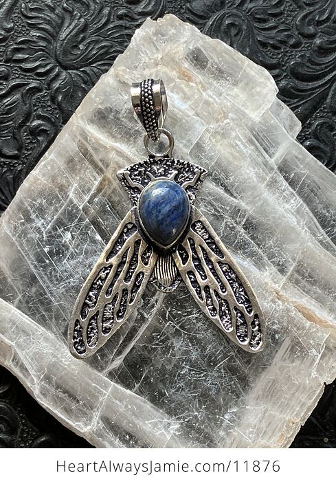 Cicada Lapis Lazuli Gemstone Crystal Jewelry Pendant - #JGTktstztzg-4