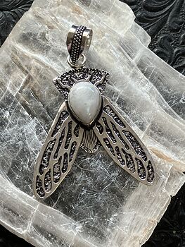 Cicada Rainbow Moonstone Gemstone Crystal Jewelry Pendant #DHlQi5B8V6I