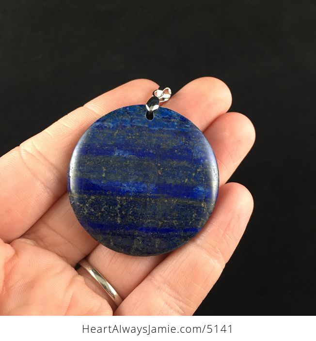 Circle Shaped Blue Lapis Lazuli Stone Jewelry Pendant - #bUJkK4X3i78-5