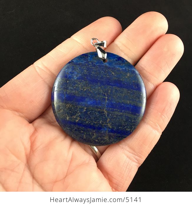 Circle Shaped Blue Lapis Lazuli Stone Jewelry Pendant - #bUJkK4X3i78-1