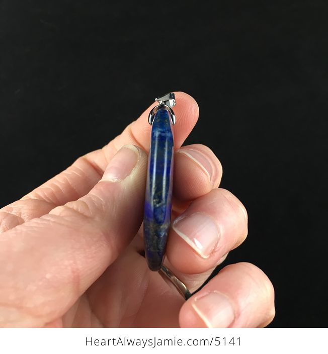Circle Shaped Blue Lapis Lazuli Stone Jewelry Pendant - #bUJkK4X3i78-4