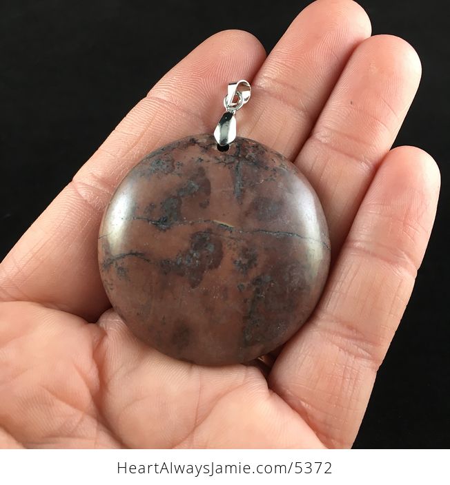 Circle Shaped Chohua Jasper Stone Jewelry Pendant - #2tkvumaoPAw-1