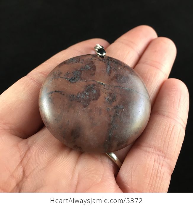 Circle Shaped Chohua Jasper Stone Jewelry Pendant - #2tkvumaoPAw-2