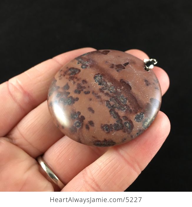 Circle Shaped Chohua Jasper Stone Jewelry Pendant - #g27i10tX324-3