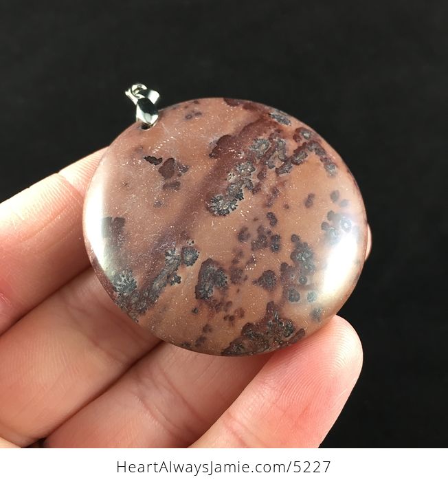 Circle Shaped Chohua Jasper Stone Jewelry Pendant - #g27i10tX324-4