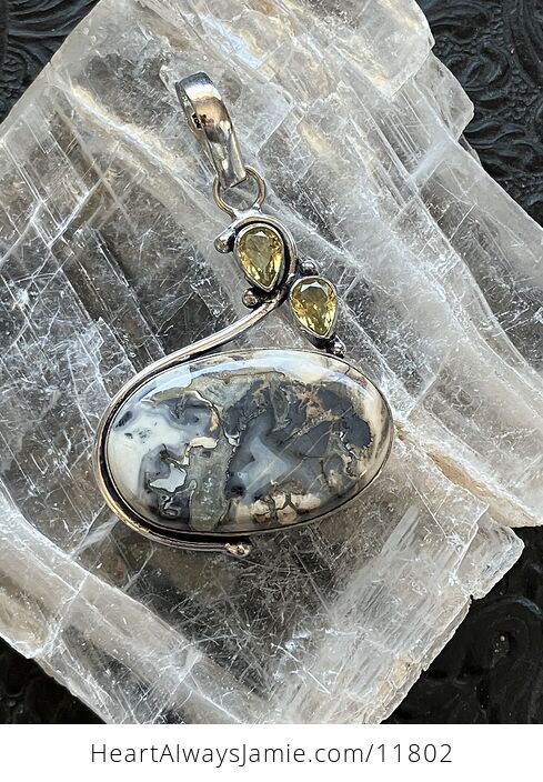 Citrine and Maligano Jasper Crystal Stone Jewelry Pendant - #l4XI19IDRck-3
