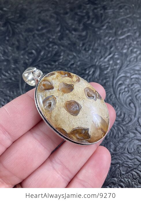 Coffee Bean Jasper Druzy Stone Jewelry Pendant - #2LmzpFiIg78-6