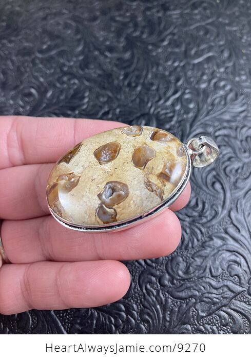 Coffee Bean Jasper Druzy Stone Jewelry Pendant - #2LmzpFiIg78-5