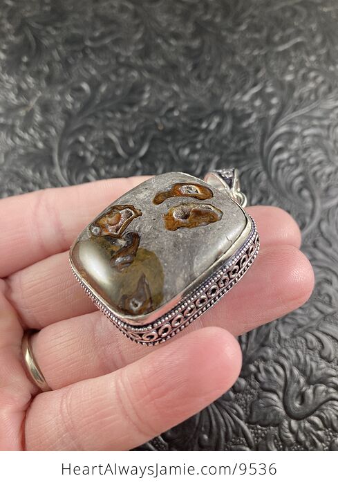 Coffee Bean Jasper Druzy Stone Jewelry Pendant - #FFpAUqORYdk-4