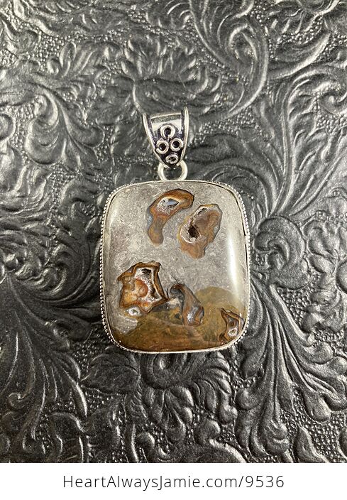Coffee Bean Jasper Druzy Stone Jewelry Pendant - #FFpAUqORYdk-1
