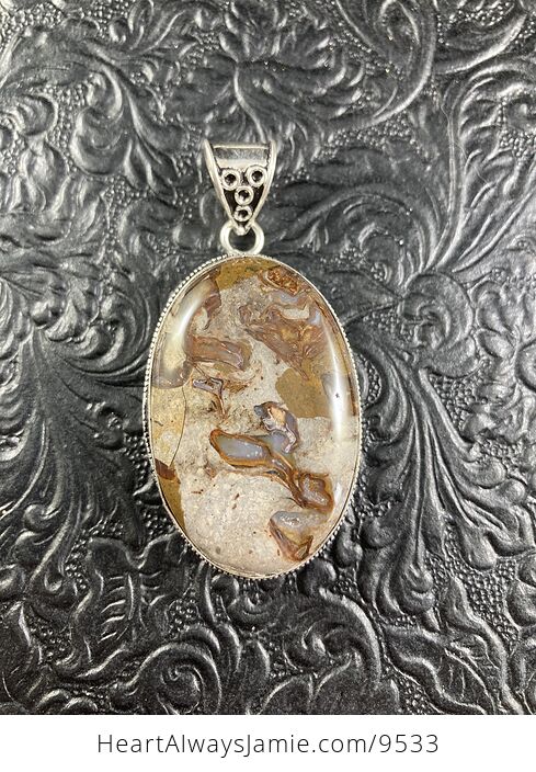 Coffee Bean Jasper Druzy Stone Jewelry Pendant - #Uemt705wD5w-1