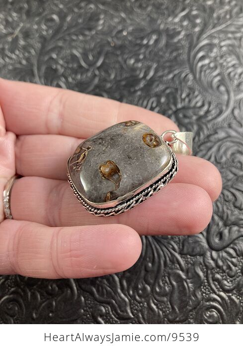 Coffee Bean Jasper Druzy Stone Jewelry Pendant - #VDtONiuGDGk-5