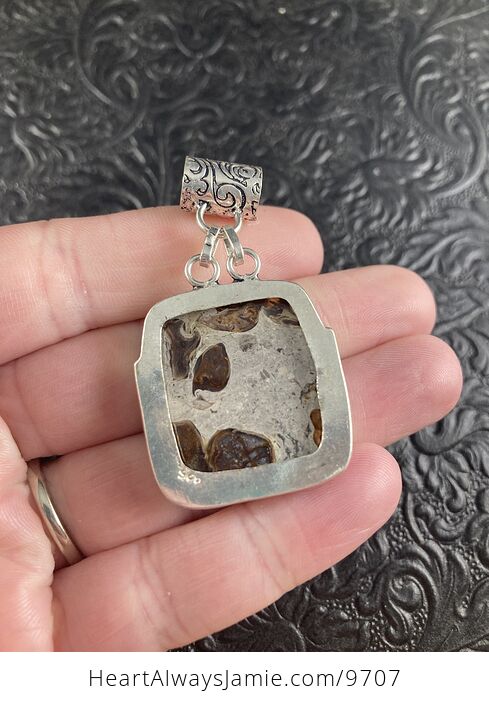 Coffee Bean Jasper Stone Jewelry Pendant - #Amnje16dZ1E-3