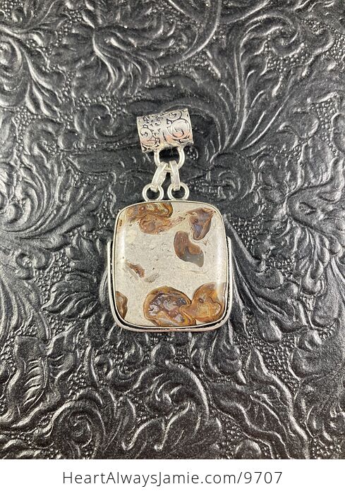 Coffee Bean Jasper Stone Jewelry Pendant - #Amnje16dZ1E-4
