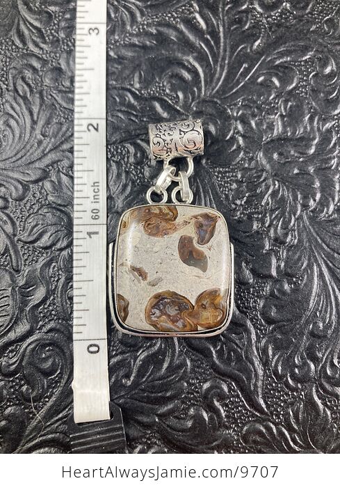 Coffee Bean Jasper Stone Jewelry Pendant - #Amnje16dZ1E-5