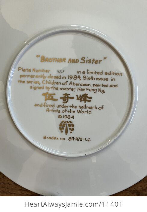 Collectible Plates Children of Aberdeen by Kee Fung Ng Artists of the World Bradex - #qF3ia73I8p0-11