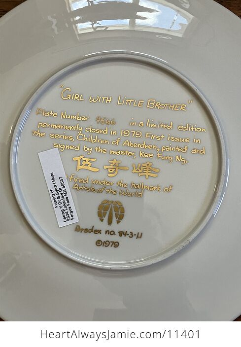 Collectible Plates Children of Aberdeen by Kee Fung Ng Artists of the World Bradex - #qF3ia73I8p0-8