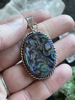 Colorful Abalone Shell Crystal Stone Jewelry Pendant #wQmt4Thc6MM