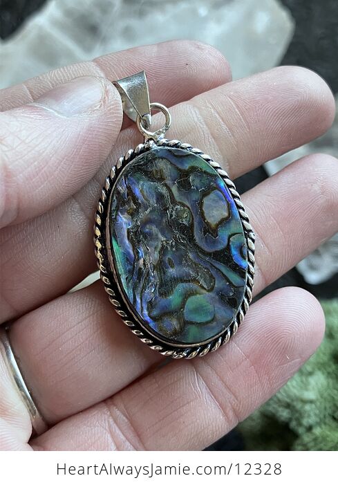 Colorful Abalone Shell Crystal Stone Jewelry Pendant - #wQmt4Thc6MM-1