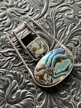 Colorful Abalone Shell Vintage Styled Jewelry Pendant #YTc68S0hPLw