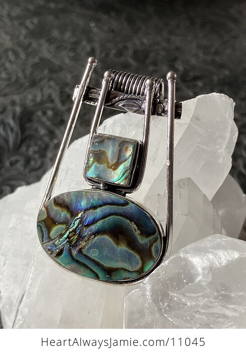Colorful Abalone Shell Vintage Styled Jewelry Pendant - #YTc68S0hPLw-8