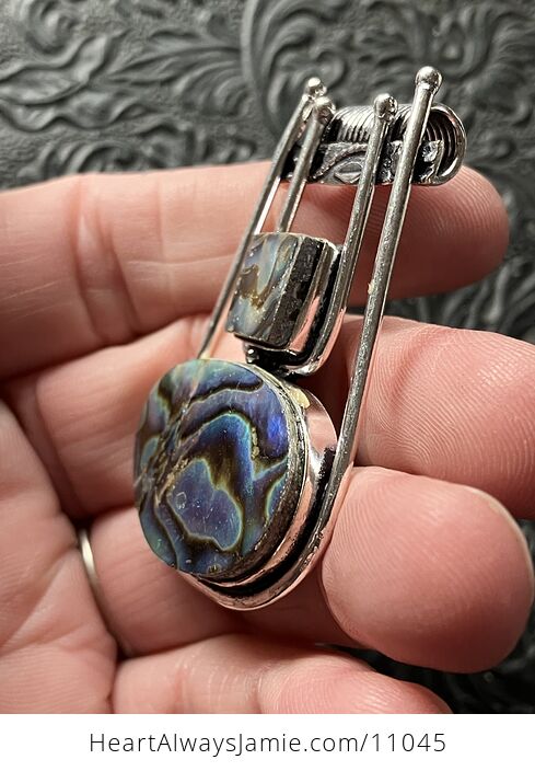 Colorful Abalone Shell Vintage Styled Jewelry Pendant - #YTc68S0hPLw-6