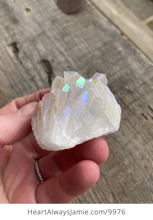 Colorful Aura Coated Uniquartz Rock Crystal - #Hu4436FtPm8-4