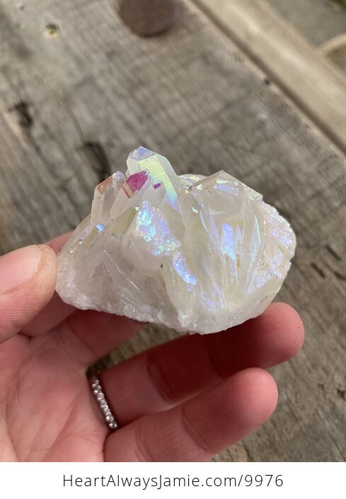 Colorful Aura Coated Uniquartz Rock Crystal - #Hu4436FtPm8-5