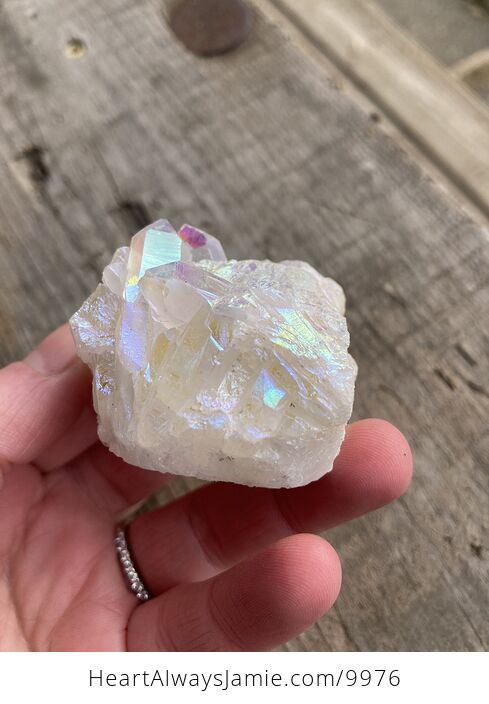 Colorful Aura Coated Uniquartz Rock Crystal - #Hu4436FtPm8-6