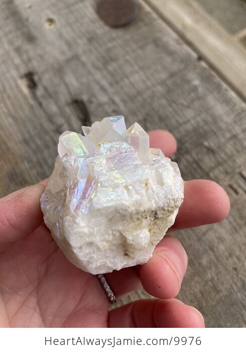 Colorful Aura Coated Uniquartz Rock Crystal - #Hu4436FtPm8-7