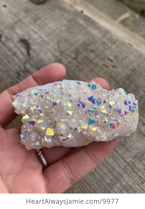 Colorful Aura Coated Uniquartz Rock Crystal - #pnIBIUZe9zw-1