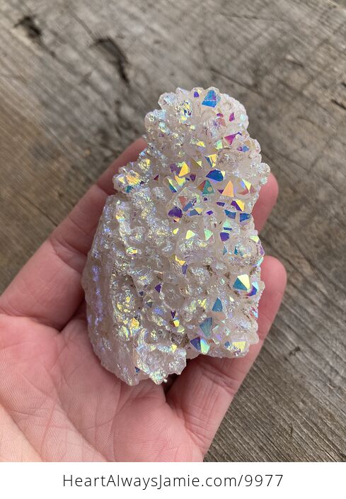 Colorful Aura Coated Uniquartz Rock Crystal - #pnIBIUZe9zw-2