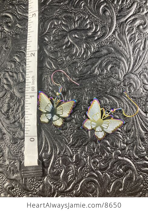 Colorful Chameleon Metal Butterfly Earrings - #iuPZhMITTME-3