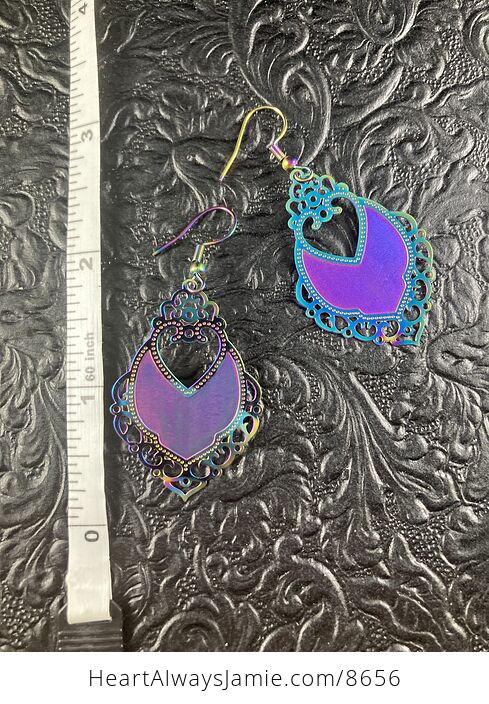 Colorful Chameleon Metal Drop Earrings - #LXqykgOCVnY-4